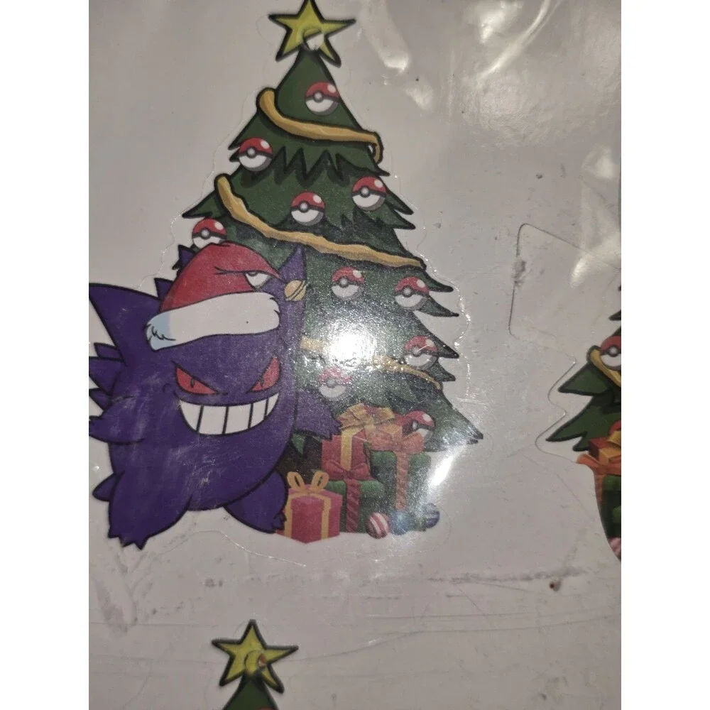 12pc Pokémon Christmas Tree Set Glossy Plastic Multicolor Pikachu
